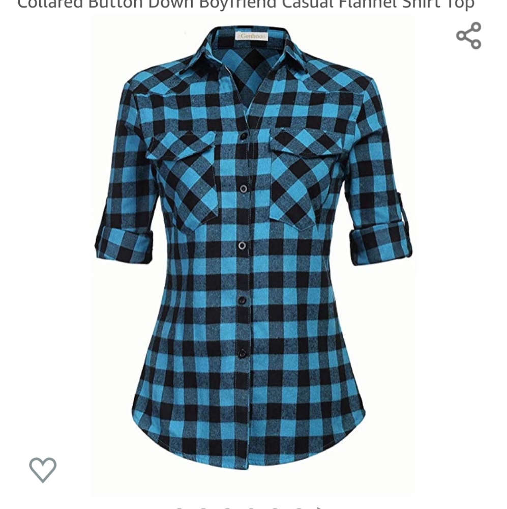 acid blue boyfriend plaid top